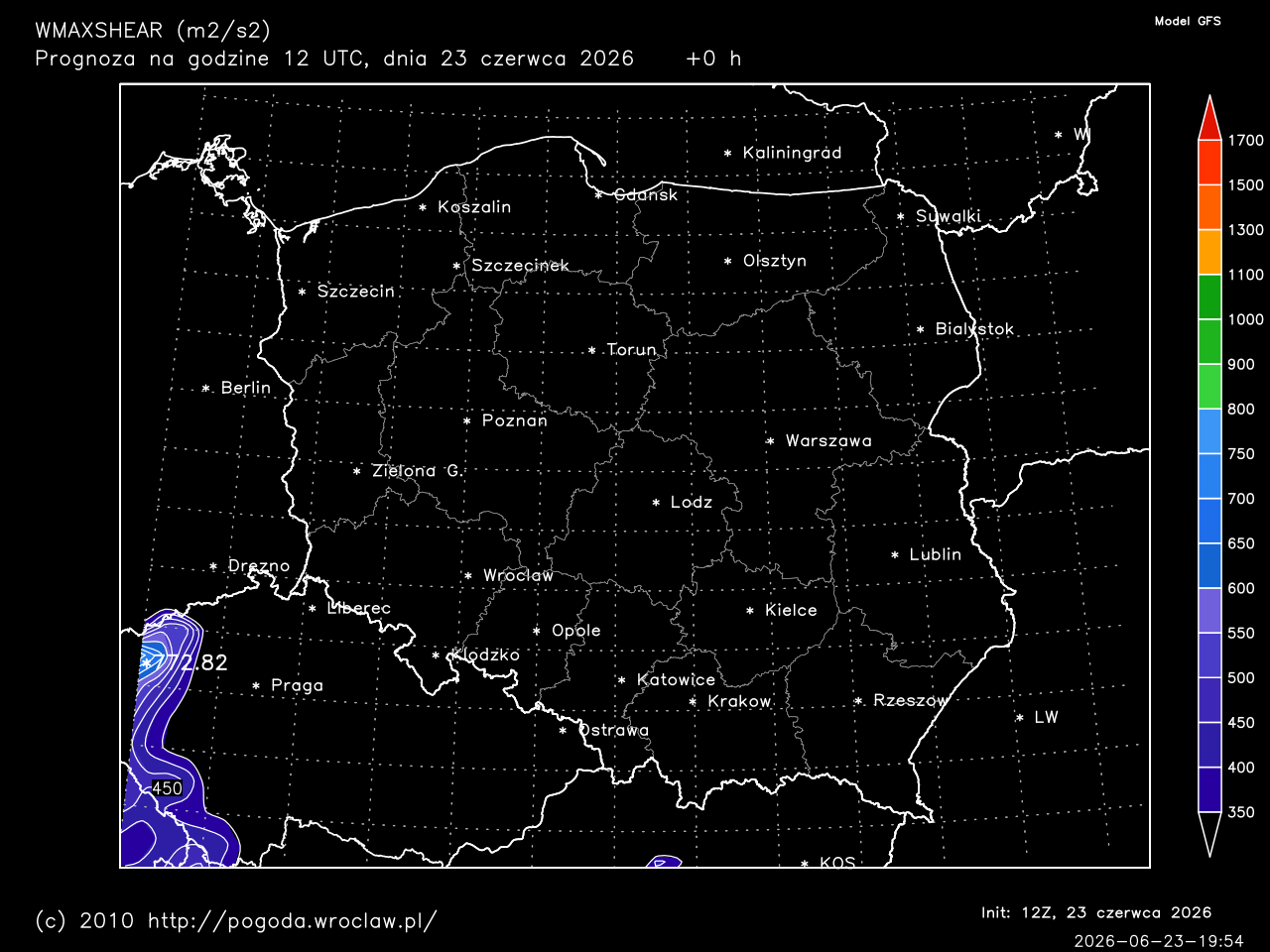 WMAXSHEAR - Iloczyn maksymalnej prędkości prądu wstępującego i pionowego ścinania wiatru w warstwie 0–6 km