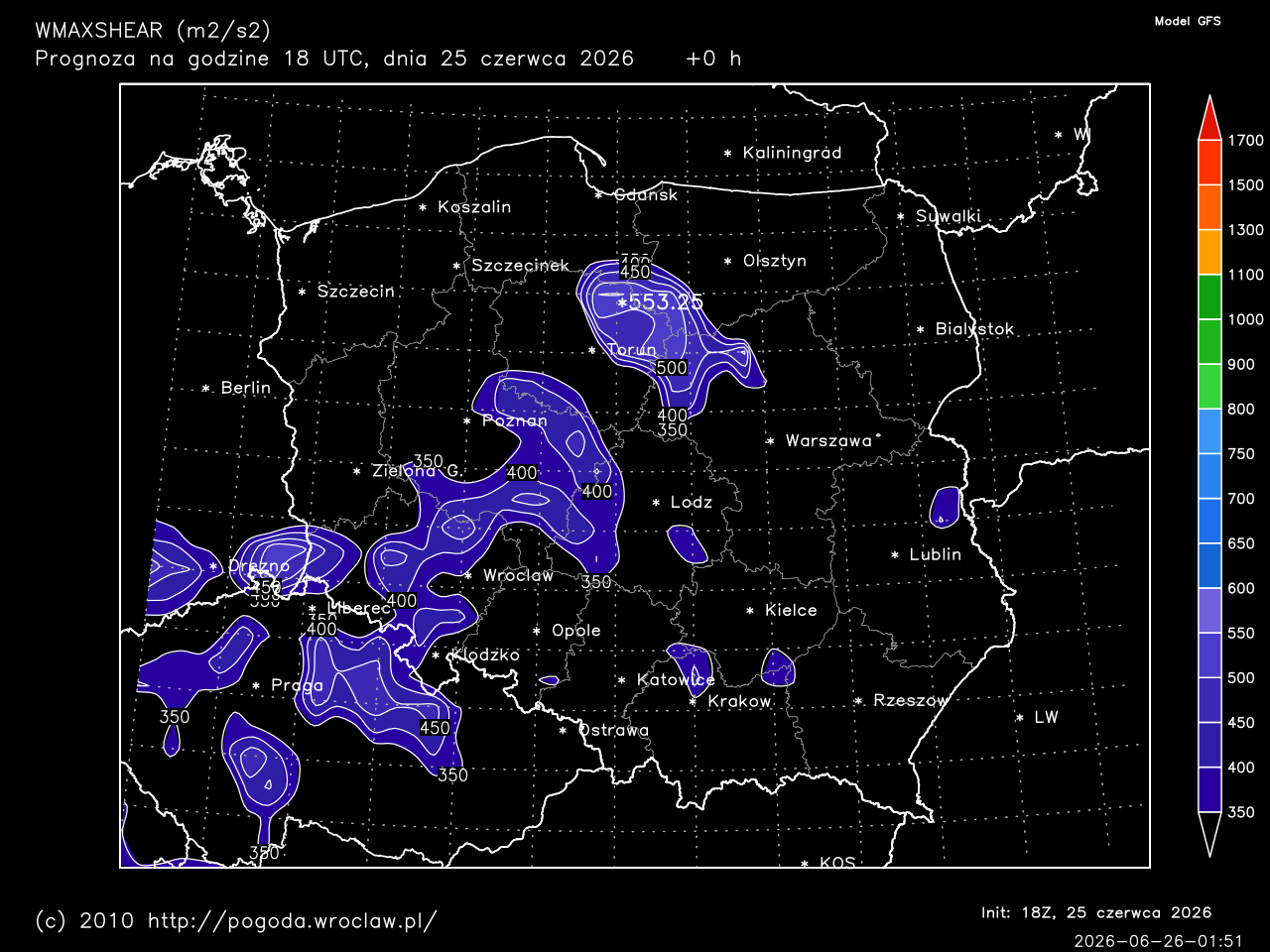WMAXSHEAR - Iloczyn maksymalnej prędkości prądu wstępującego i pionowego ścinania wiatru w warstwie 0–6 km