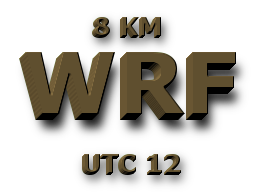 Prognozy modelu WRF ARW 8 km z godziny 12 UTC